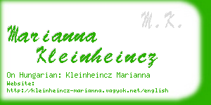 marianna kleinheincz business card